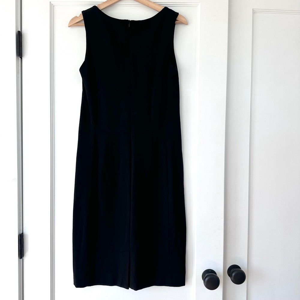 MM.LaFleur Rachel Dress Black V-Neck Sleeveless Sheath Ponte Knit Size 14 - Picture 8 of 12